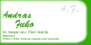 andras fuko business card