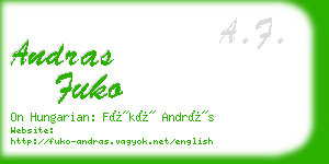 andras fuko business card